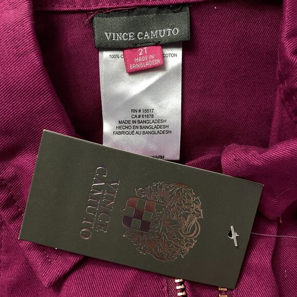 New Vince Camuto Zip Up Jumpsuit Romper Toddler Girls Size 2T - Picture 3 of 9